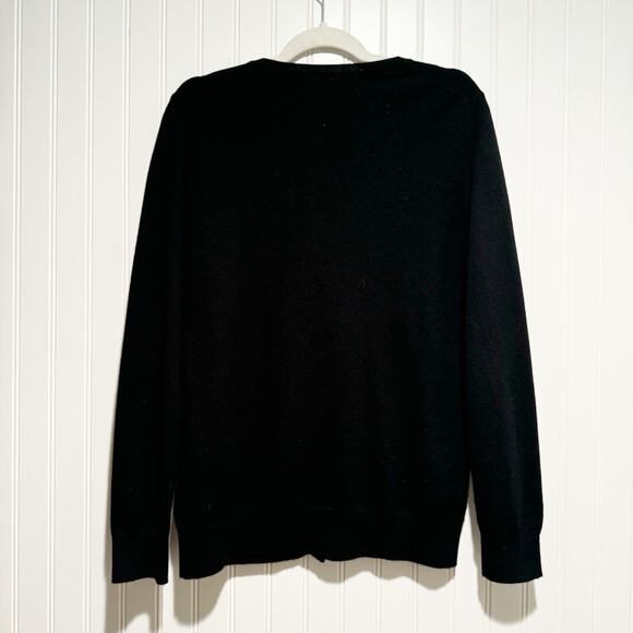 Jennie Liu Black Cashmere Cardigan Sweater Size Medium - Picture 5 of 5